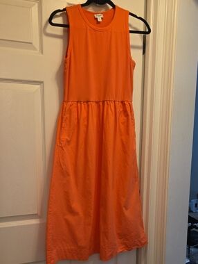 Cotton sleeveless midi dress, J.Crew, size XS
